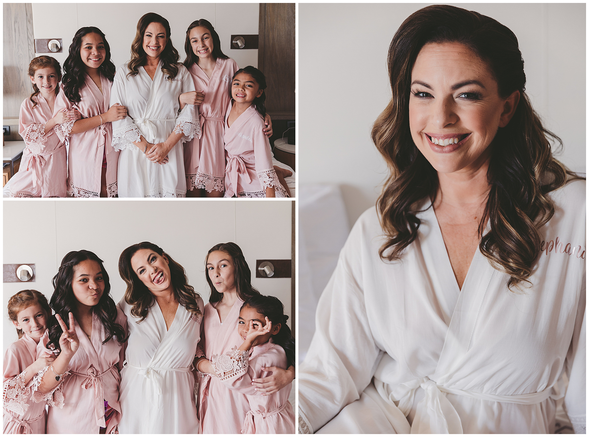 Laguna Cliffs Marriott Hotel getting ready bride and daughters